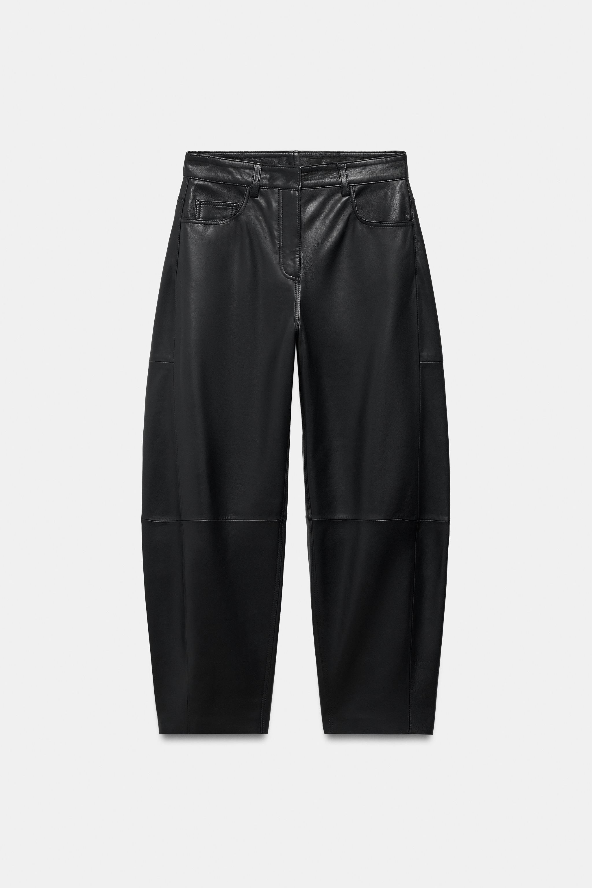 PANTALON BARREL EN CUIR ZW COLLECTION ÉDITION LIMITÉE